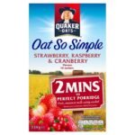 Quaker Oat So Simple Strawberry, Raspberry Porridge 10X33.9G