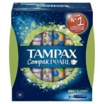 Tampax Compak Pearl Super Applicator Tampons Single 18PK