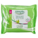 Simple Kind to Skin Exfoliating Facial Wipes 25 per pack