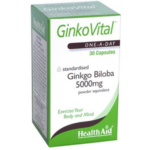 HealthAid GinkoVital - Ginkgo Biloba 5000mg - One a Day - 30 Capsules