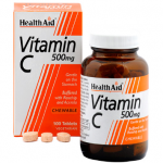 HealthAid Vitamin C 500mg - Rosehip & Acerola - 100 Chewable Tablets