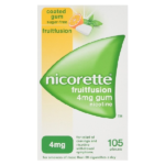 Nicorette Fruitfusion Gum 4mg 105s