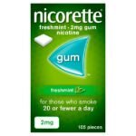Nicorette Freshmint 2mg Gum 105 Pieces