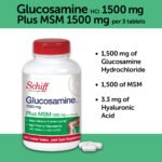 Schiff Glucosamine Plus MSM and Hyaluronic Acid 1500mg 150 Tablets - Image 2