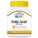 21st Century Folic Acid 400mcg 250 Tablets