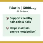 Nature's Bounty Biotin 5000mcg 72 Softgels - Image 4