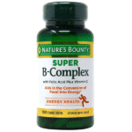 Nature's Bounty Super B-Complex with Folic Acid Plus Vitamin-C 150 Tablets
