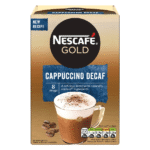 Nescafe Gold Decaffeinated Cappuccino Instant Coffee 8 Sachets 120g