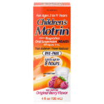 Children's Motrin Oral Suspension Medicine for Kids 100mg 150ml