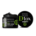Revuele Pure Black D Tox Bamboo Charcoal Volcanic Body Scrub  300ml