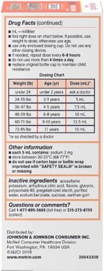 Children's Motrin Oral Suspension Medicine for Kids 100mg Ibuprofen - Image 4