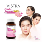 Vistra Gluta Complex 800 Plus Rice Extract Whitening Skin 30 Tablets - Image 2