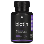 Sports Research Biotin with Coconut Oil 5,000mcg 120 Softgels