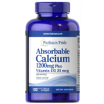 Puritan's Pride Absorbable Calcium 1200 mg with Vitamin D3 1000 IU -100 Softgels