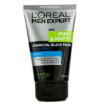 L'OREAL- Men Expert Pure & Matte Icy Effect Charcoal Black Foam 100ml