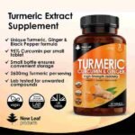 Turmeric Tablets 2600mg Ginger & Black Pepper 180 Capsules - Image 4