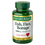 Nature's Bounty Fish, Flax, Borage With Omega 3-6-9, 1200mg 72 Softgels