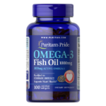 Puritan's Pride Omega-3 Fish Oil 1000g (300mg Active Omega-3) 100 Softgels