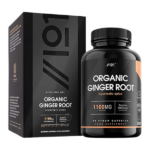 ALPHA01 Organic Ginger Root Capsules 1100mg 90 Vegan Capsules