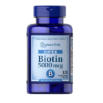 Puritan's Pride Super Biotin 5000mcg 120 Capsules
