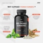 ALPHA01 Panax Ginseng Extract 7500mg 120 Vegan Capsules - Image 2