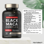 Horbaach Black Maca Complex 6000mg High Strength 180 Vegan Tablets - Image 2