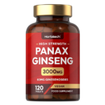 Horbaach Panax Ginseng 3000mg High Strength Korean Ginseng 120 Vegan Tablets