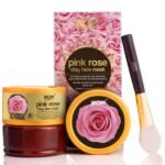 Pink Rose Clay Face Mask for Hydrating & Rejuvenating Aging Skin - 200ml