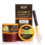 WOW Skin Science Vitamin C Glow Clay Face Mask with Lemon & Orange Essential Oils Jojoba Oil & Bentonite Clay - 200ml