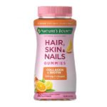 Nature’s Bounty Hair Skin & Nails + Collagen 2500mcg Biotin 100mg Collagen 80 Gummies