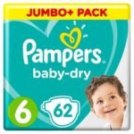 Pampers Baby-Dry 6 Pants 62pcs