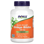 NOW Foods Ginkgo Biloba Double Strength 120mg 200 Capsules