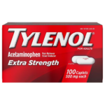 Tylenol Extra Strength 500 mg Acetaminophen Pain Reliever & Fever Reducer 100 Tablets