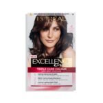 Loreal Excellence Triple Care Cream Colour Natural Dark Brown 4