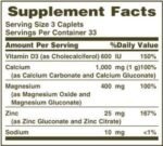 Nature's Bounty Calcium Magnesium Zinc 100 Tablets - Image 2