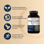 Naturebell Magnesium Glycinate 500mg 240 Capsules - Image 3