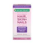 Nature's Bounty Advanced Hair Skin & Nails Argan-Infused Vitamin Supplement with Biotin and Hyaluronic Acid150 Rapid Release Softgels