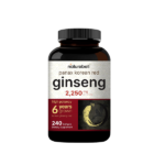 NatureBell High-Potency Korean Red Ginseng Softgels for Energy Performance & Immunity - 240 Servings