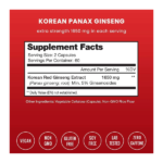 NutraChamps Korean Panax Ginseng 1650mg 120 Capsules - Image 2