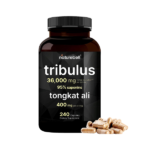 NatureBell Tribulus Terrestris 36,000mg with Tongkat Ali 400mg Per Serving for Men 240 Capsules