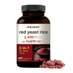 NatureBell Red Yeast Rice 2,400mg with CoQ10 100mg 240 Veggie Capsules