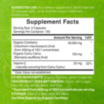 Deal Supplement Cranberry with Natural Vitamin C From Camu Camu 40,000mg 300 Capsules - Image 2
