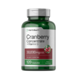 Horbäach Cranberry Concentrate Extract Pills + Vitamin C 30,000mg 120 Capsules Triple Strength Ultimate Potency Formula