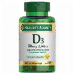 Nature’s Bounty Vitamin D3 2000 IU Softgels Bone Immune Support 350 Ct