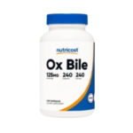 Nutricost Ox Bile Capsules 125mg 240 Capsules Non GMO