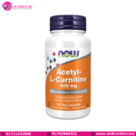 NOW Foods  Acetyl-L Carnitine 500mg Amino Acid Brain And Nerve Cell Function 50 Veg Capsules