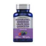 Piping Rock Resveratrol Berberine Grape Seed Quercetin Extract 90 Quick Release Capsules