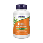 NOW Foods DGL with Aloe Vera Dietary Supplement 100 Veg Capsules