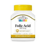 21st Century Folic Acid 400 mcg Tablets, 250 Count