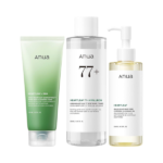 Anua Heartleaf Cleansing Oil & Deep Cleansing Foam & Soothing Toner, Pore Control, Gentle Korean Skincare